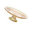 Round Cake Stand Serving Tray Shatter-proof Dessert Plate with Stand for Party Decorating Supplies
