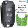 Great ID46/4A Chip 315/433MHz VVDI Global Version Car Remote Key For Peugeot 208 2008 301 308 508 5008 Citroen C2 C3 C4 C5 C6