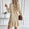Women's Down Casual Shirt Dress Long Button Lapel Collared Mini Dress