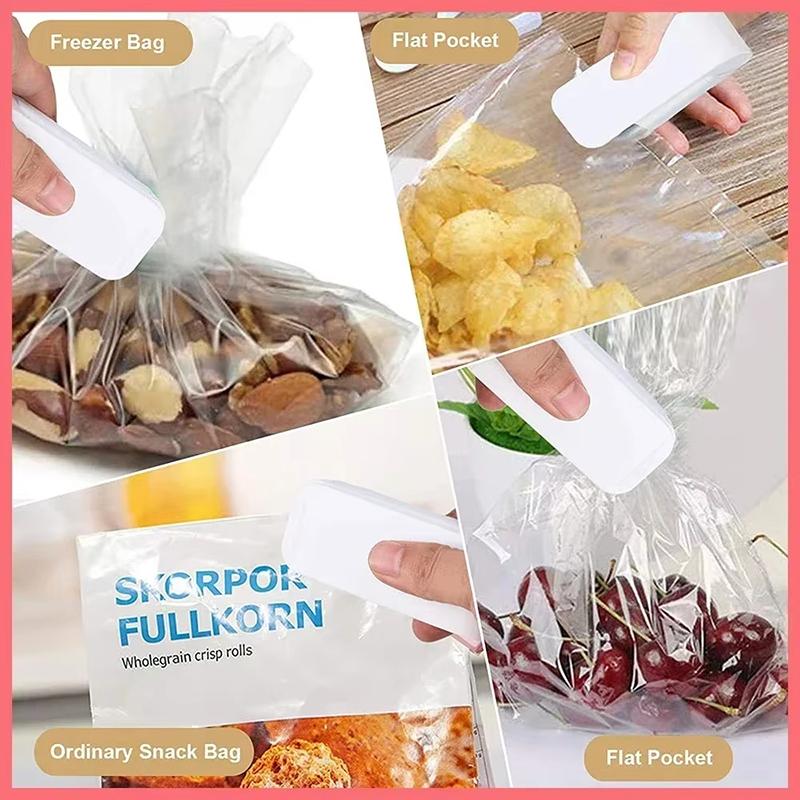 New Mini Heat Bag Packaging Sealer Portable Plastic Bag Clip Sealing Machine Food Storage Seal Snack Sealing Kitchen Gadgets