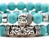Womens Stone Bracelet Memorable Natural Stone Beads Bracelet Elegant Light Elastic Turquoise Buddha Jewelry Meaningful Beauty