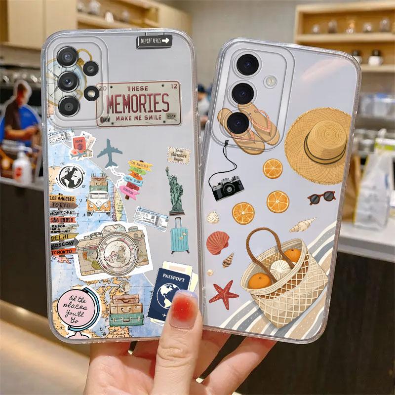 Phone Cover Case for Samsung Galaxy S26 S24 S20 Plus Note 20 Ultra 10 S25 Edge S23 Ultra S21 S22 FE Beach Travel