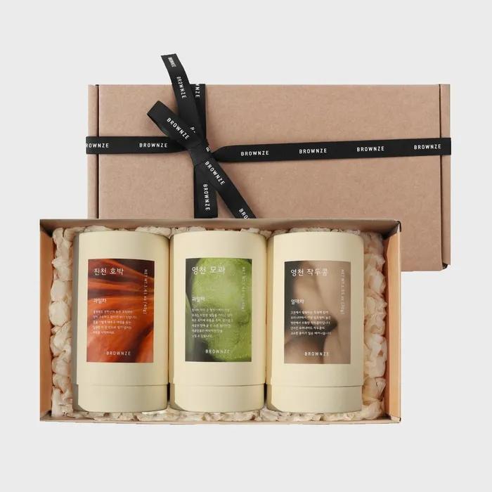 

Подарочный набор корейского фруктового чая без кофеина 3 вида