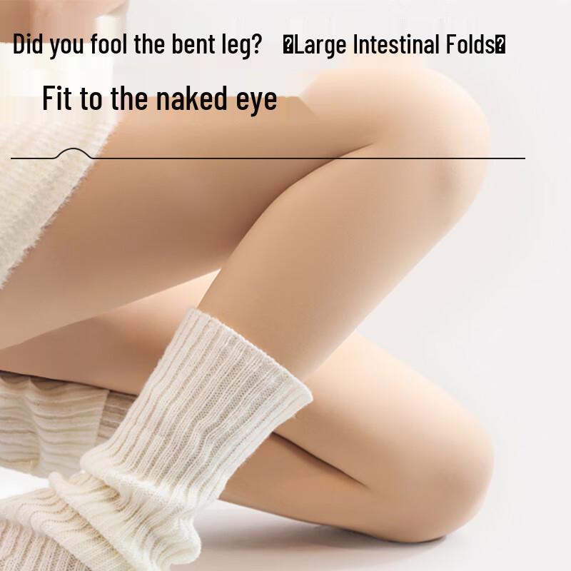 Langsha Thermal Fleece Lined Bare Leg Illusion Tights