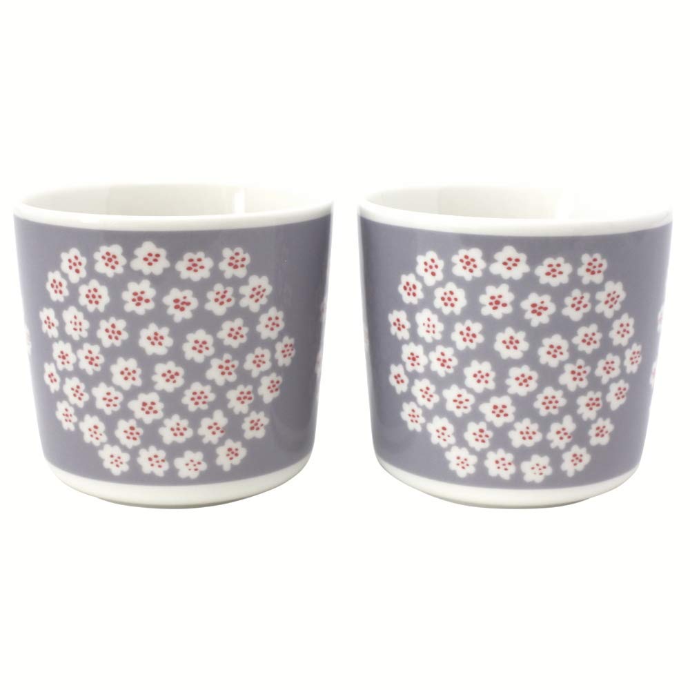 

Marimekko Mini Latte Mug Set of 2 Puketti Gray marimekko puketti [Japan Limited] (930)