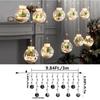 LED Santa Claus Wishing Ball Curtain Lights for Romantic Holiday Decorations and Store Window Displays