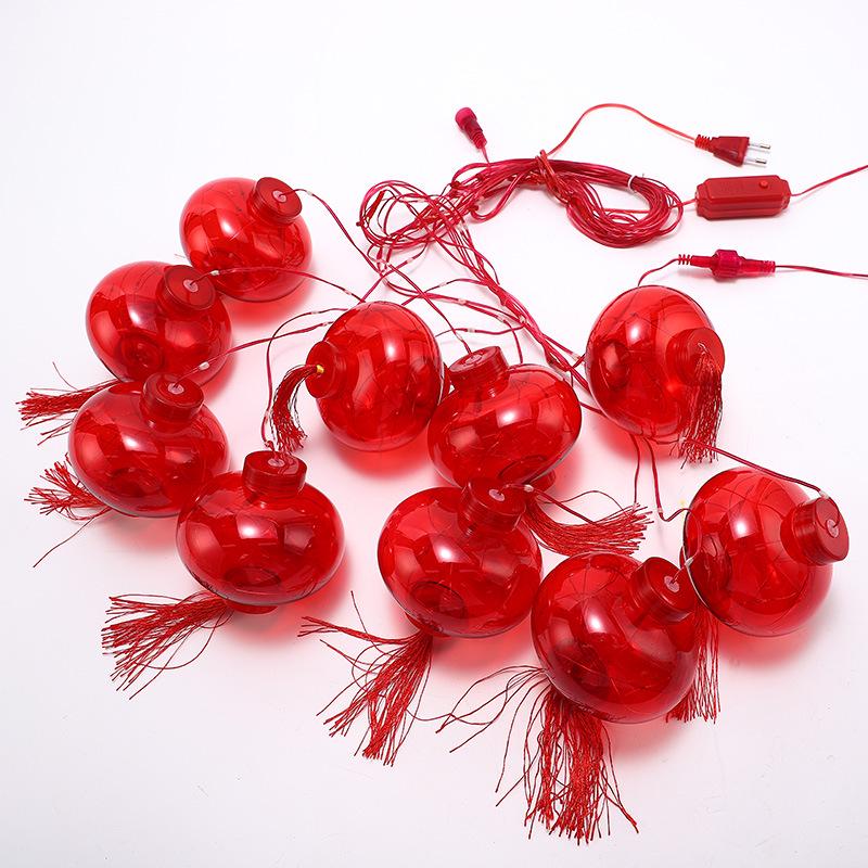 In-Stock New Year Red Lantern LED Curtain Lights for Festive Atmosphere and Spring Festival Decoration