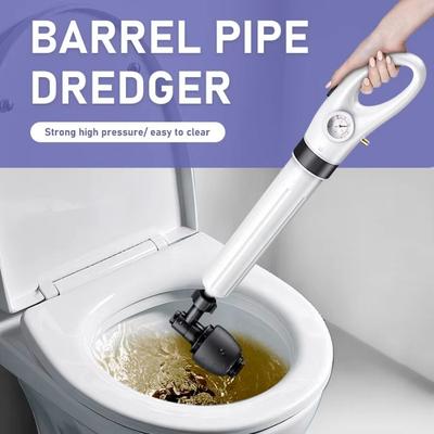 High Pressure Dredge Clog Remover Pipe Plunger with Barometer Drain Unclogging Device Powerful Pneumatic Sewer Dredging Device