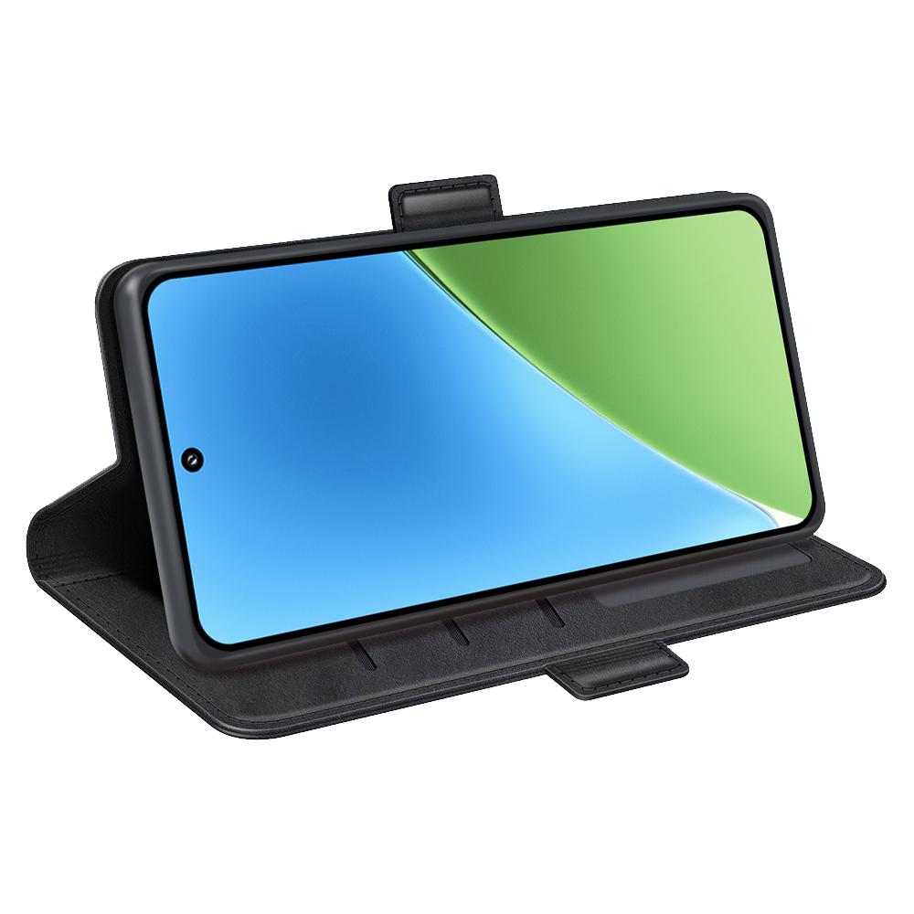 Dla Xiaomi 15 Etui z Podstawką Skóra Cielęca Tekstura Skórzany Portfel Pokrowiec na Telefon