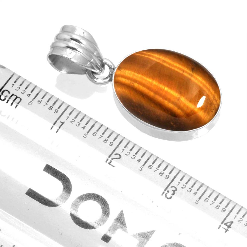 925 Sterling Silver Pendant Women Gemstone Handmade Jewelry Christmas Gift Malachite Moonstone Rose Quartz Red Stone Smoky Topaz Tiger Eye Costume