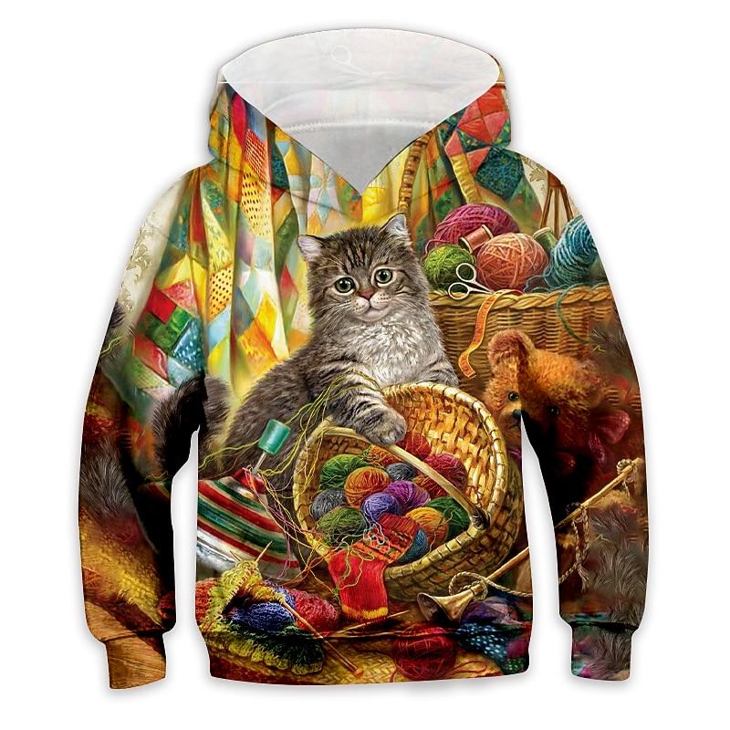 Jungen Tier Dinosaurier Hoodie Langarm Herbst Winter Mode Coole Kinder Outdoor Täglich Normale Passform