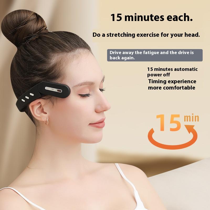 New EMS Bluetooth Sleep Massager Heating Therapy for Insomnia Head Neck Pain Relief Low Frequency Pulse