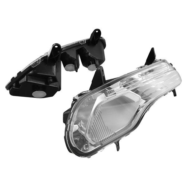 1 Pair Fog Light Accessories - Transparent ABS Front Bumper Halogen Fog Light None