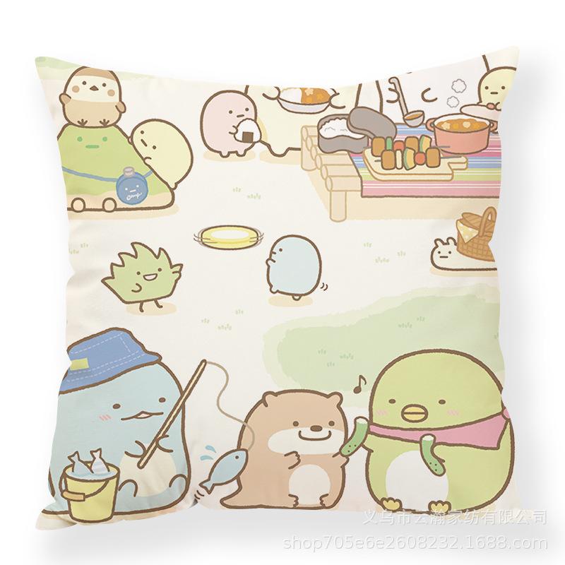 

Cartoon Cartoon Corner Creature Pillow Cute Ins Animal Pillow Case Office Waist Rest 45 * 45Cm pillowcase