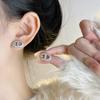 Full Rhinestone Pig Nose Stud Earrings For Women Elegant Versatile Fashion Jewelry
