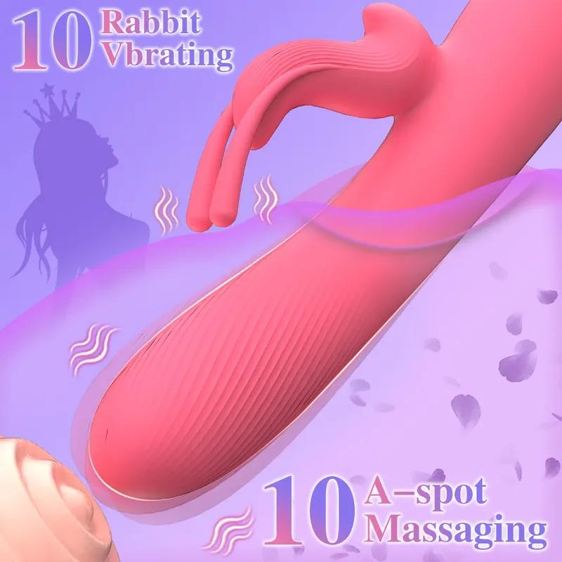 Rabbit Vibrator Women Panties Vibrator G-Spot Vagina Clitoris Dual Vibration Stimulator Female Masturbator Sex Toy for Women 18+