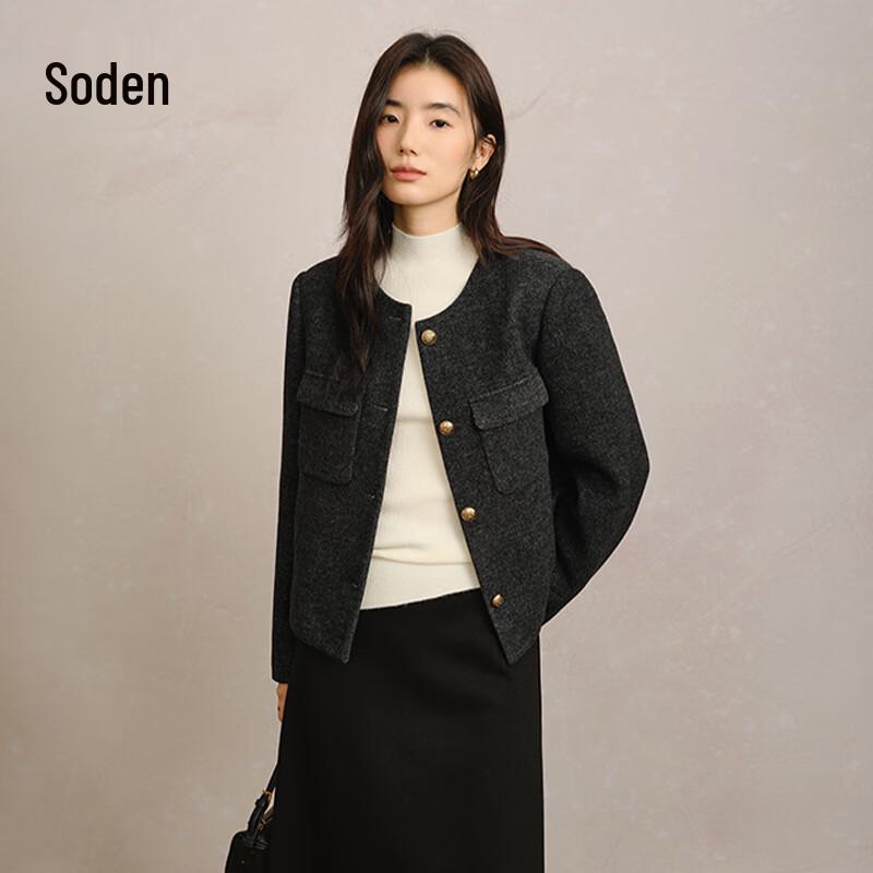 

WHIteALLUSION Women s French Style Wool Blend Down Jacket M