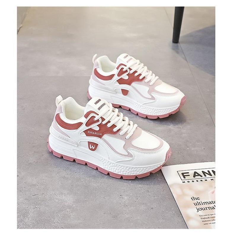  Women's Fashion Chunky Sneakers Casual Lace Up Platform Walking Shoes