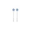 Real 925 Silver Zircon Mini Flowers Short Tassel Stud Earrings For Women Cute Fine Jewelry Light Accessories