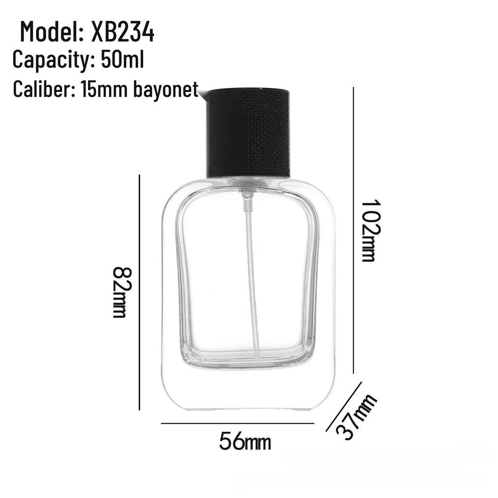30ml Clear Glass Perfume Bottle with 15 Caliber Spray, 100ml Sample Capacity, Empty
