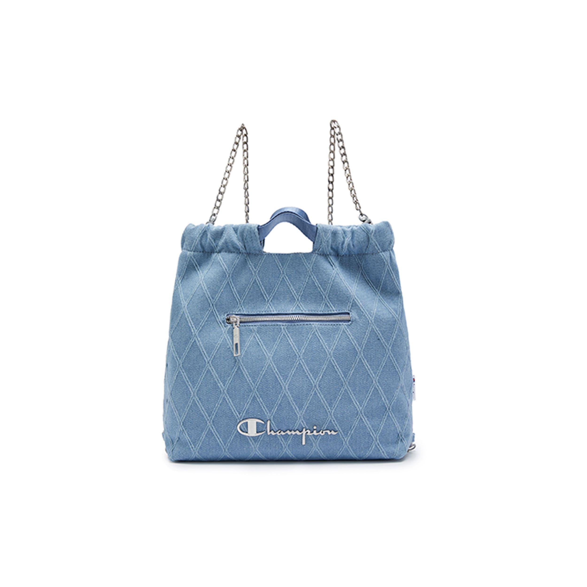 Champion Versatile Trash Bag Casual Simple Daily Commuting Fashion Versatile Denim Backpack Medium Unisex Couple Unisex backpack U5AACPU09 Champion Black