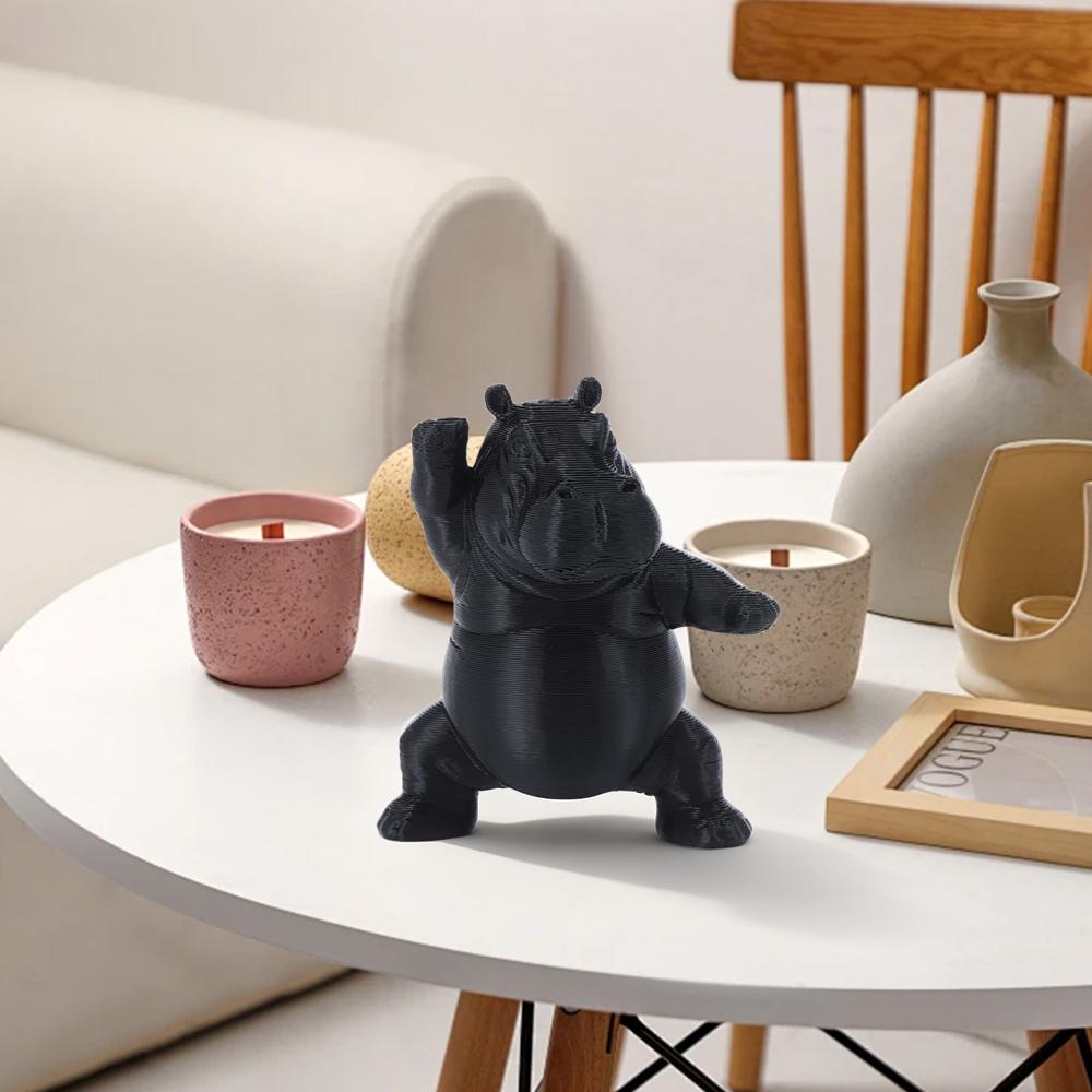 Stampa 3D Statua Ippopotamo Yoga Statuetta Ippopotamo Stili Multipli Ornamenti Decorativi Ippopotamo Mini Resina