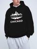 Chicago City New Autumn and Winter Velvet Sweatshirt Men's Clothing Free Hoodie Clothes American T