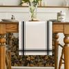 Artoid Mode Black Simple French Stripe Table Runner, Seasonal Spring Summer Kitchen Dining Table Decoration for Home Party Decor 13x72 Inch