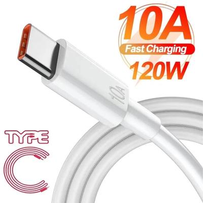 Câble de charge rapide 10A Type C pour téléphone portable Huawei Mate 40 50 120W USB C fil de charge pour Xiaomi Samsung cordon de transfert de données