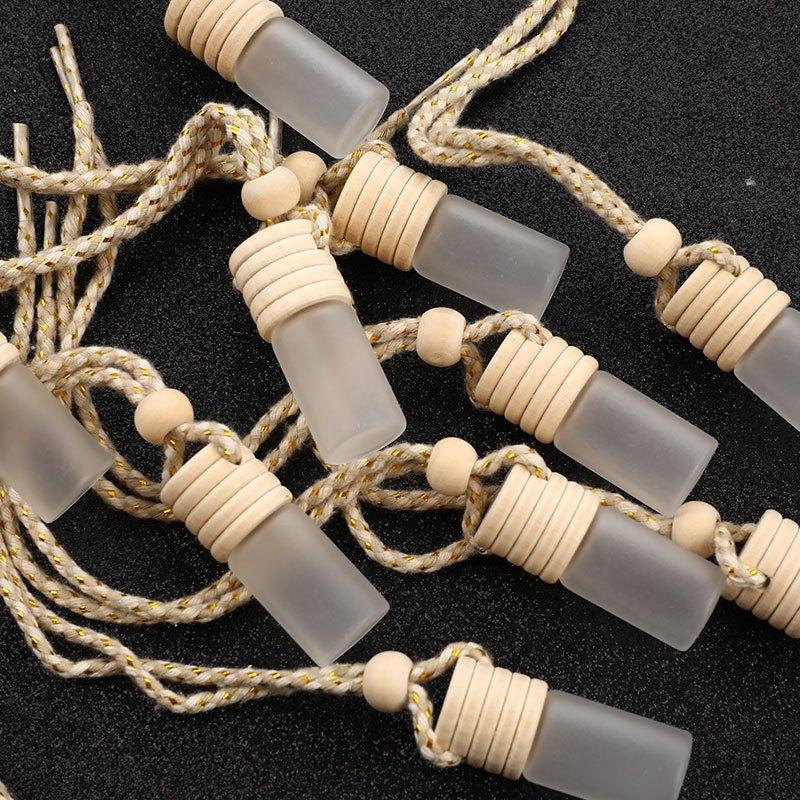 10PCS/20PCS 5ml Car Perfume Bottle - Frosted Glass Perfume Pendant Air Fresh Car Decoration Car Accessories