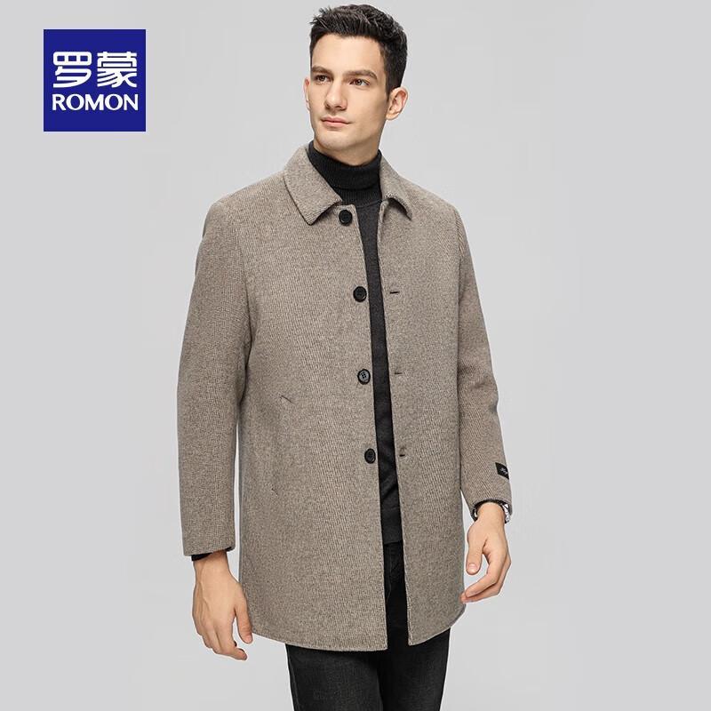 

ROMON Men s Double-faced Mid-length Wool Coat 170/88A