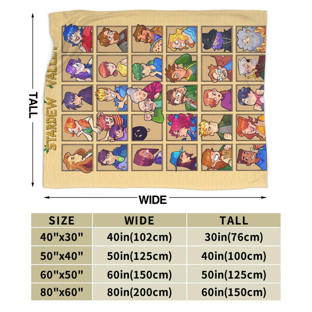 Stardew Valley Collection Character Blanket  Soft Funny Plush Throw Blanket For Children Living Room Flannel Bedspread Bed Cover