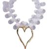 New Heart-Shaped Necklace Transparent Water Drop Fashion Heart-Shaped Beaded Necklace Trendy Women's Jewelry Accessory