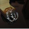Korean Silver Butterfly Rhinestone C-Shaped Earrings - Elegant Light Luxury