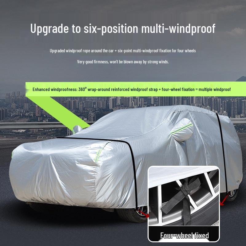 Universal All-Season DuPont Oxford Car Cover: Sun Protection, Waterproof, Heat Insulation