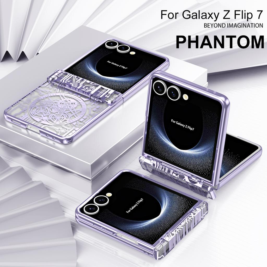 Voor Samsung Galaxy Z Flip7 5G Hoes Mechanische Legende Galvaniseren PC Telefoonhoes