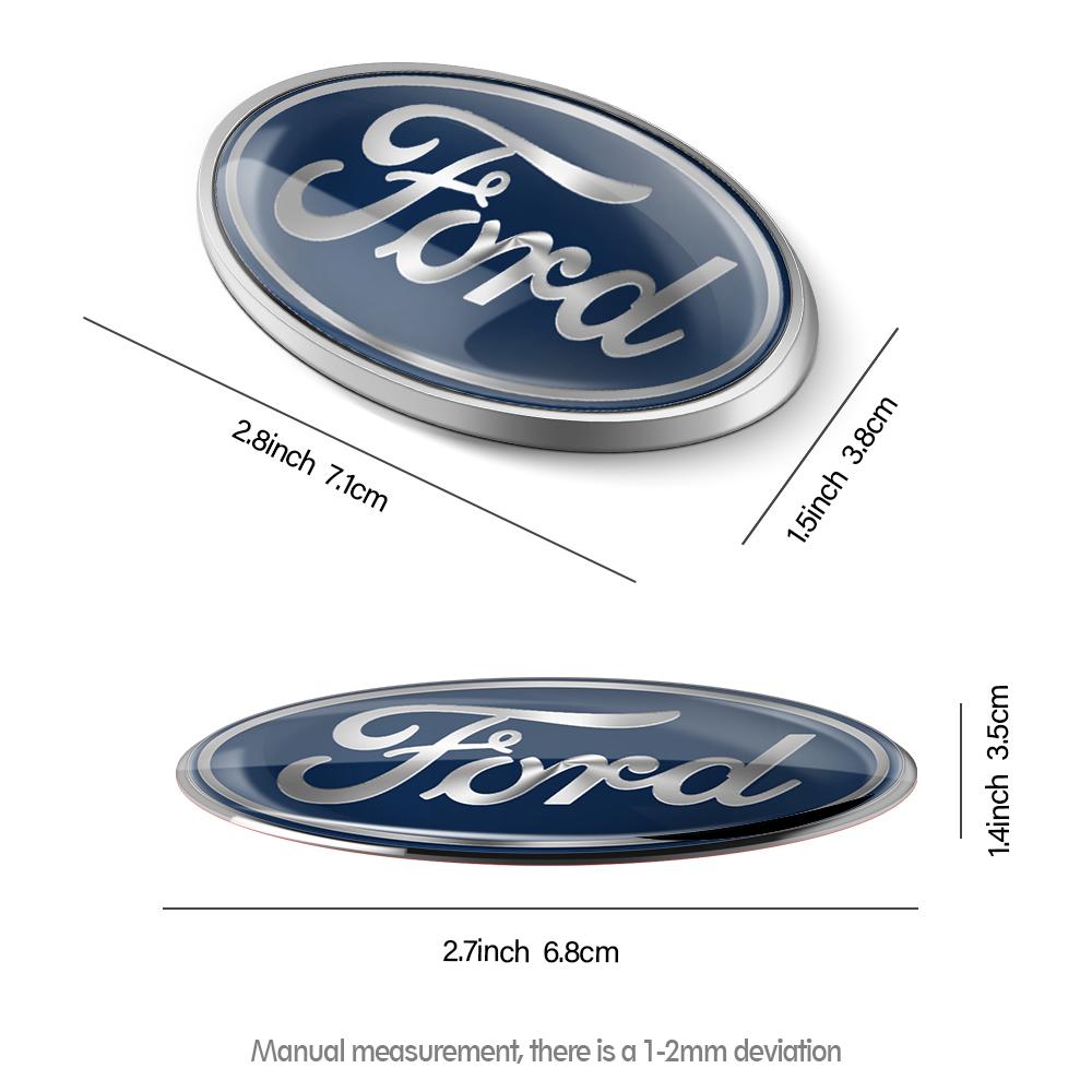 BBBM3 Car Aluminum Alloy Logo Sticker Body Rear Trunk Stickers For Ford Focus Edge Fiesta EcoSport Escort Ranger Fusion Mondeo Mustang
