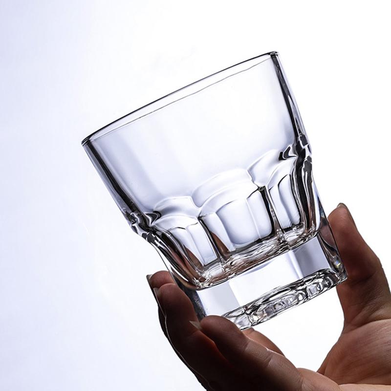 240ml Wine Glasses Luxury Modern Coffee Cups Thick Base Octagonal Shape Transparent Drinkware Water Bottle Beverage Cup Tea Cups