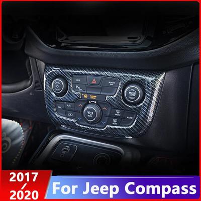 Pro Jeep Compass 2017 2018 ABS Chrome Auto klimatizace Obložení krytu panelu spínacích panelů Příslušenství do auta