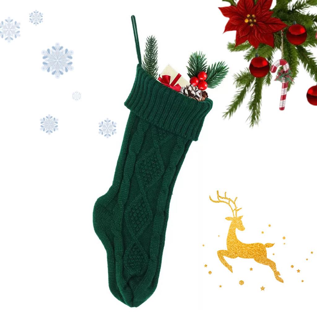 Christmas Stockings for Kids Large Size Cable Knit Stocking Christmas Decorations for Family Party Personalized Festival Gifts