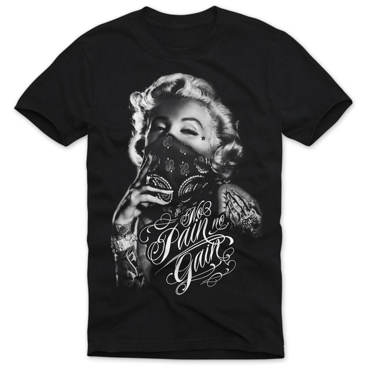 Schwergewicht Streetwear Anime Kleidung Neu Lustiges Gangster Bandana Sexy Tattoo Sommer Baumwolle Kurzarm Rundhals Herren T-Shirt Neu 3XL gray