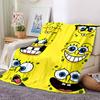 Spongebob Expressions Flannel Blanket Super Soft Warm Cozy Blanket For Sofa Bed Office Travel Allseason Home Decor Gift