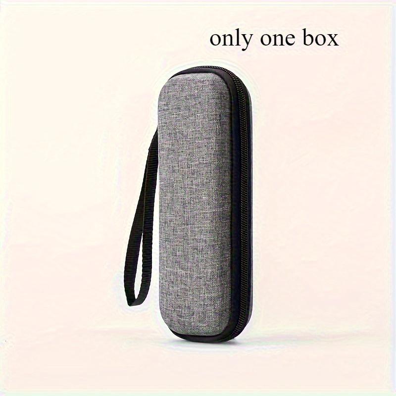 1pc EVA Hard Shell Vintage Razor Brush Holder - Zipper Closure Oval Organizer for 1/2 Razors, Men's Shaving Kit Storage