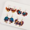12 Styles Turkey Collection Drop Earrings Colorful Enamel Ear Stud For Women Gilrs Thanksgiving Day Party Jewelry Festival Gift
