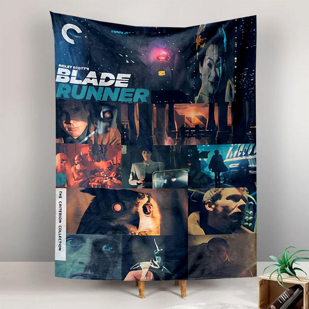 Blade Runner Cult Poster Tapestry Wall Hanging, Harrison Ford Noir Sci-Fi Art, Vintage Movie Wall Decor for Bedroom Man Cave