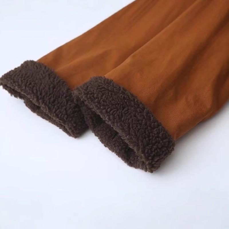 Womens Oversized Faux Sherpa Lined Turn-Down Collar Jacket Short Streetwear Coat In Contrast Color