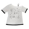 Japanese Y2k Subculture Cute T Shirt Off-shoulder White Short-sleeved Summer T-shirt Woman Cartoon Print Sweet Harajuku Tees