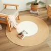 Tassels Cotton Rope Woven Carpet Hand-Woven Floor Rug Round Floor Mat  Home Decoration