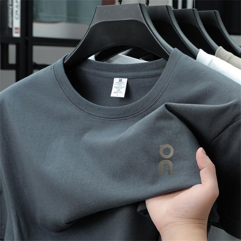 Men's Summer Round Neck Cotton Printed T-Shirt - Short Sleeve, Casual, Breathable, Loose Fit for Young and Middle-Aged