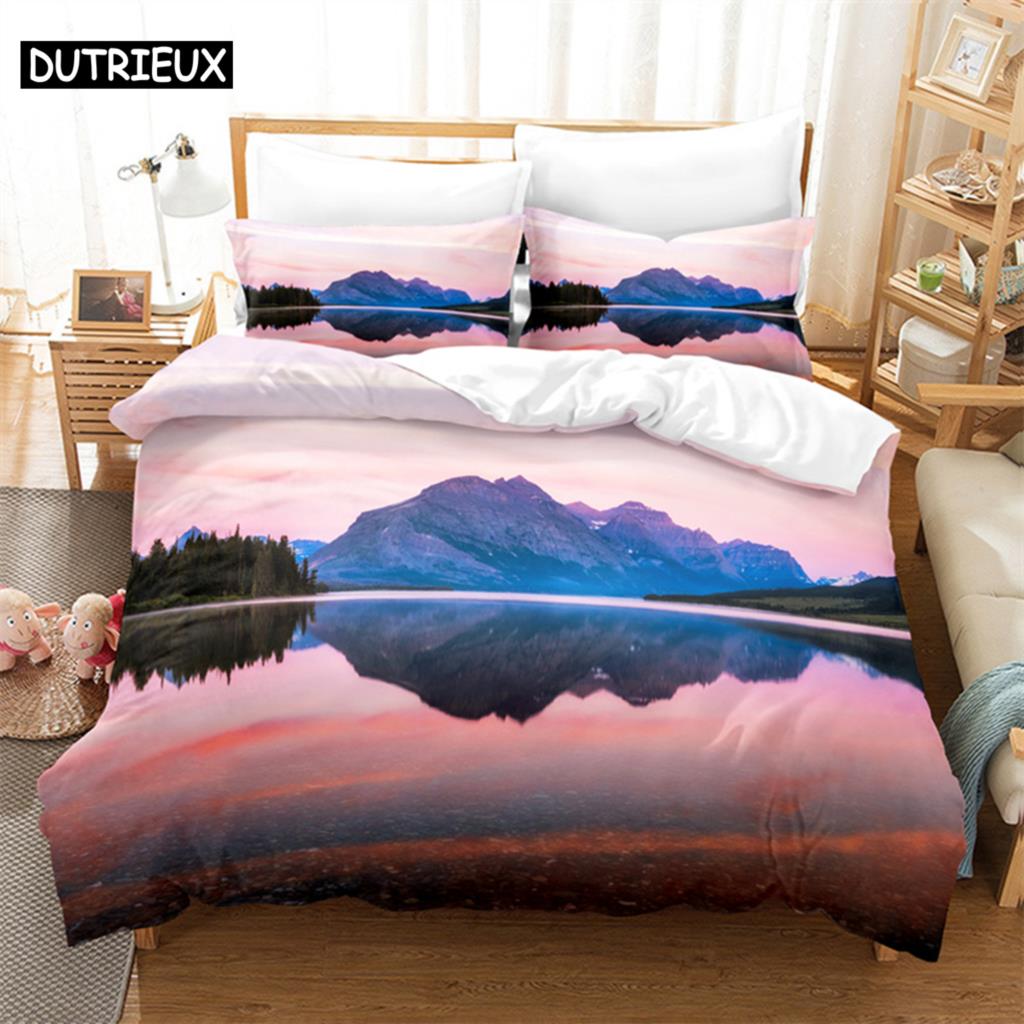 Tryck med fransk bulldog Barn Sängkläder Set Polyester Påslakan Örngott Queen King Size Söt Husdjur Valp Täckeöverdrag